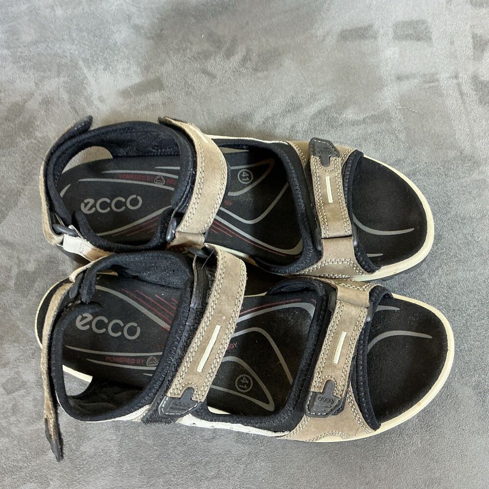 Ecco Sport Sandals Strappy 41 Brown Leather 10 Womens